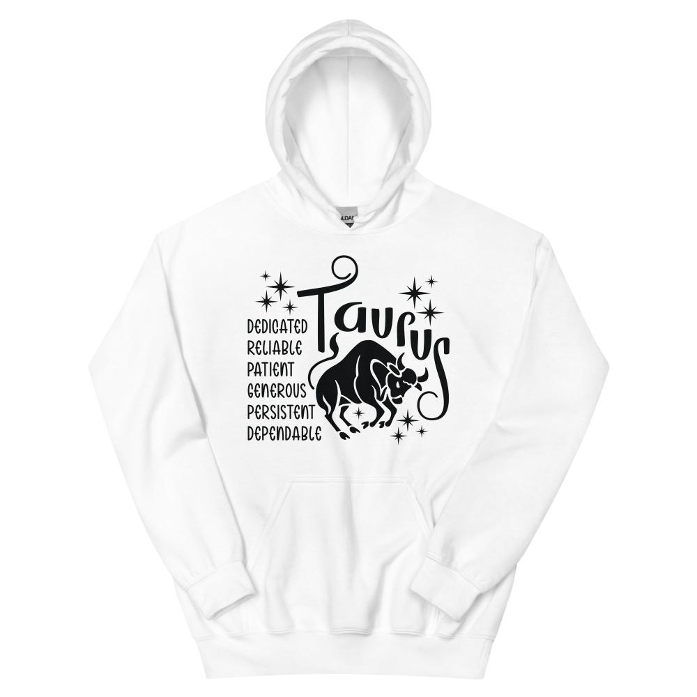 Taurus Zodiac Positive Traits Hoodie - White Color - https://ascensionemporium.net